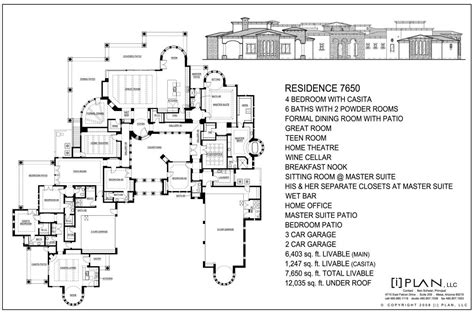5000 to 10000 Square Foot House and Mansion Floor Plans.